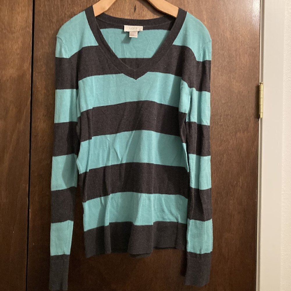 Ann Taylor Loft striped sweater sz small